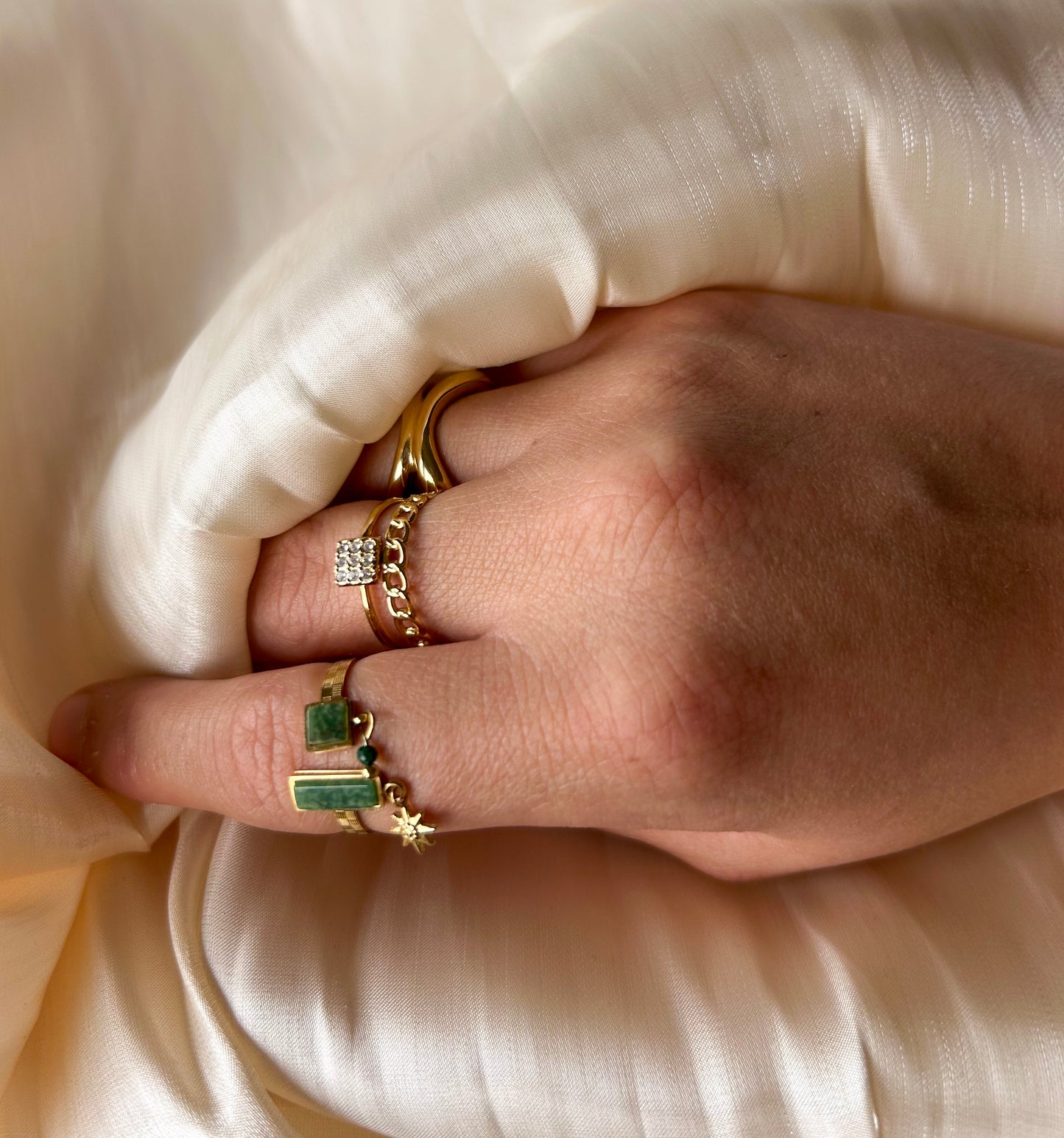 Ring goudkleurig stainless steel-Harmony