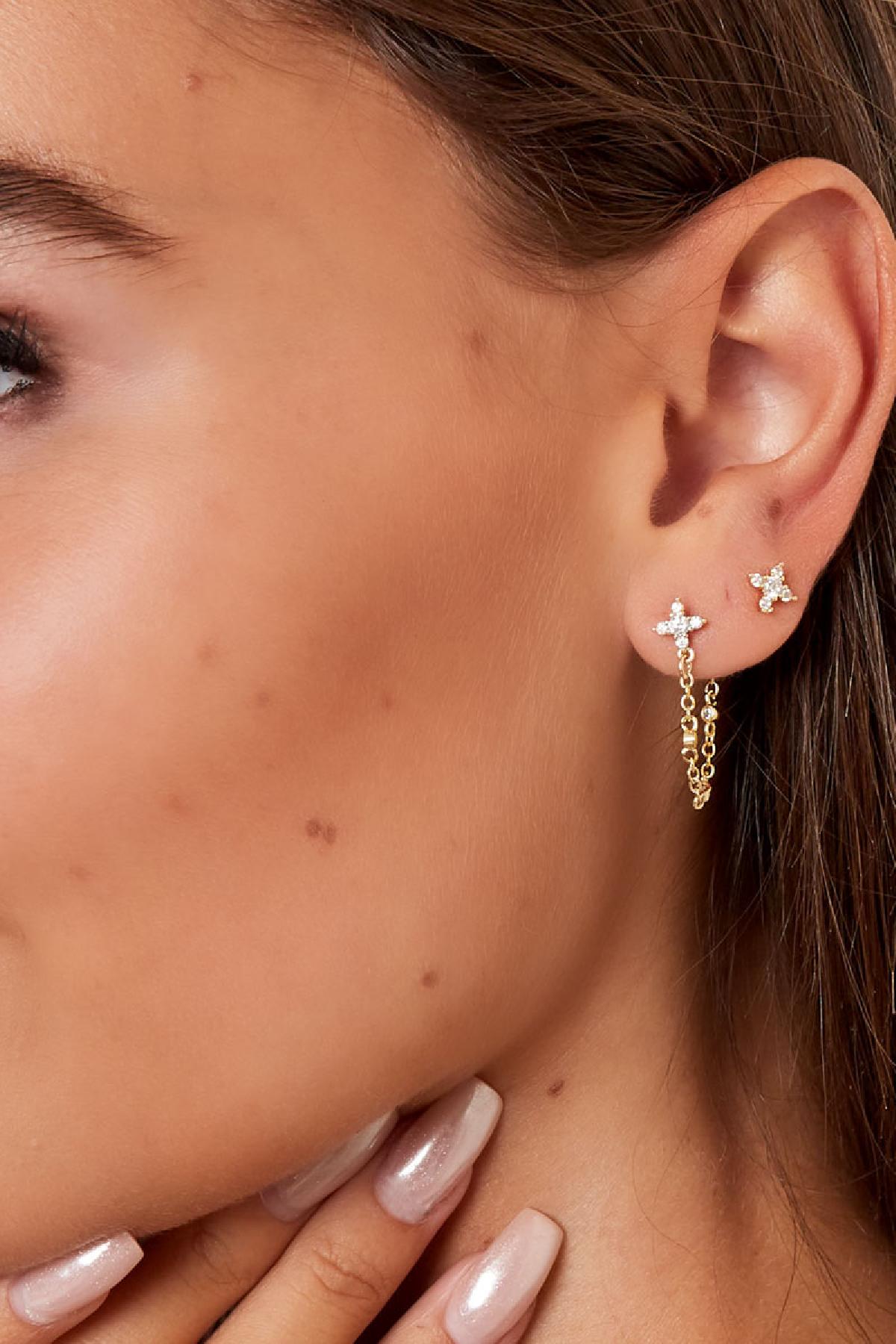 Oorbellen goudkleurig -Golden star