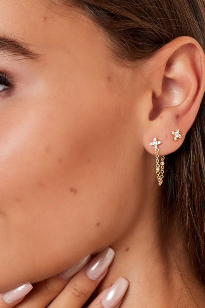 Oorbellen goudkleurig -Golden star