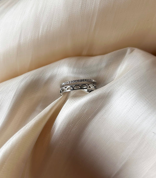 Ring zilverkleurig - frost