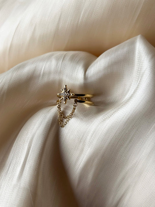 Ring goudkleurig stainless steel- Embrace