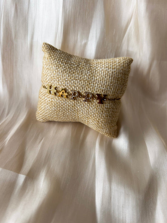 Armband stainless steel happy