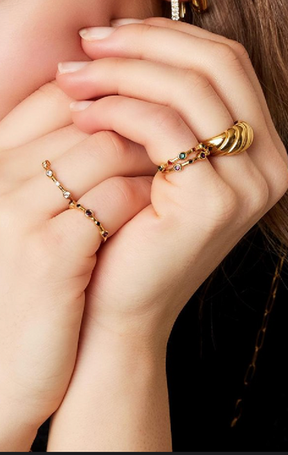 Ring goudkleurig stainless steel -Serenity