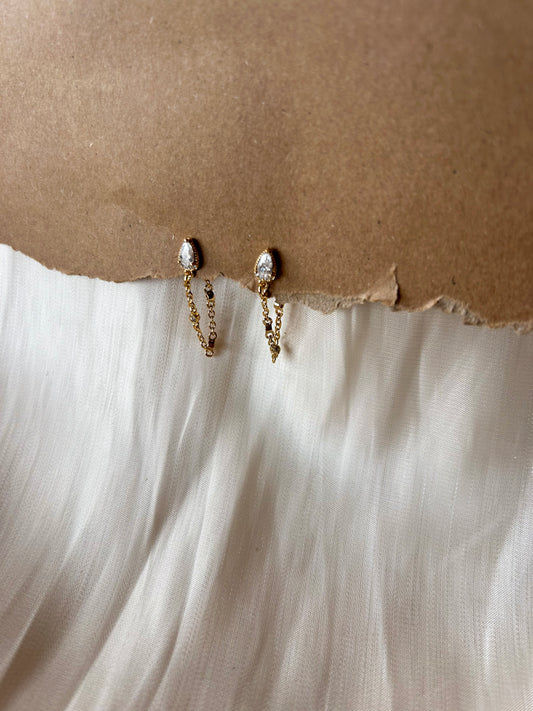 Oorbellen goudkleurig- sparkle