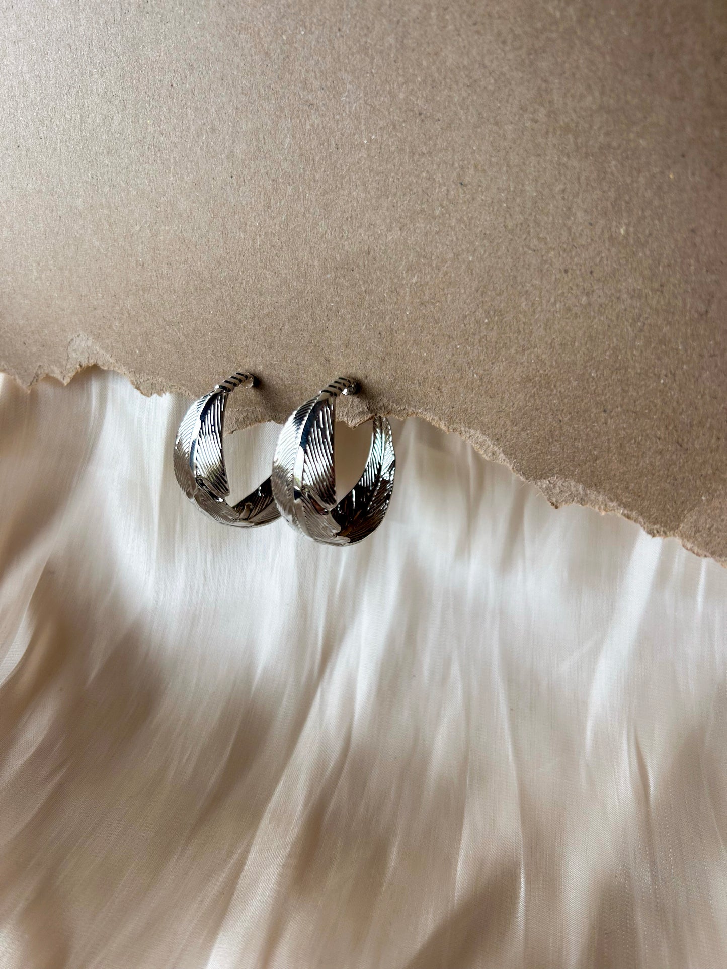 Oorbellen zilverkleurig- Sunset